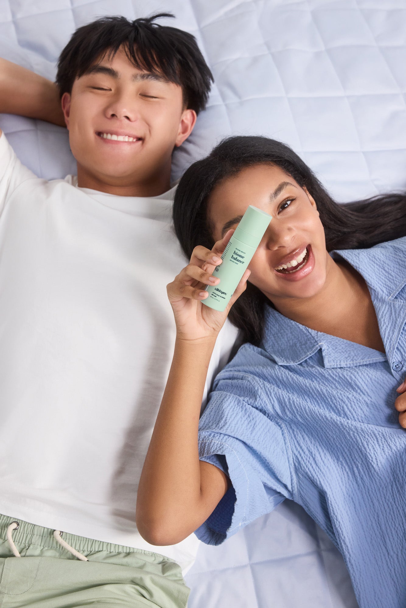 teens posing with biome balance serum